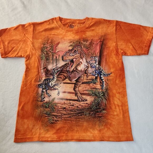 The Mountain Tie Dyed Dinosaur Graphic Tshirt Size Large New Without Tags - Picture 1 of 5